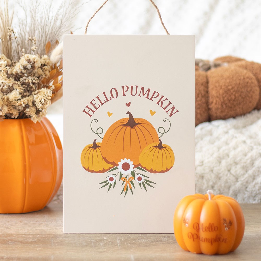 Hello Pumpkin Hanging Sign