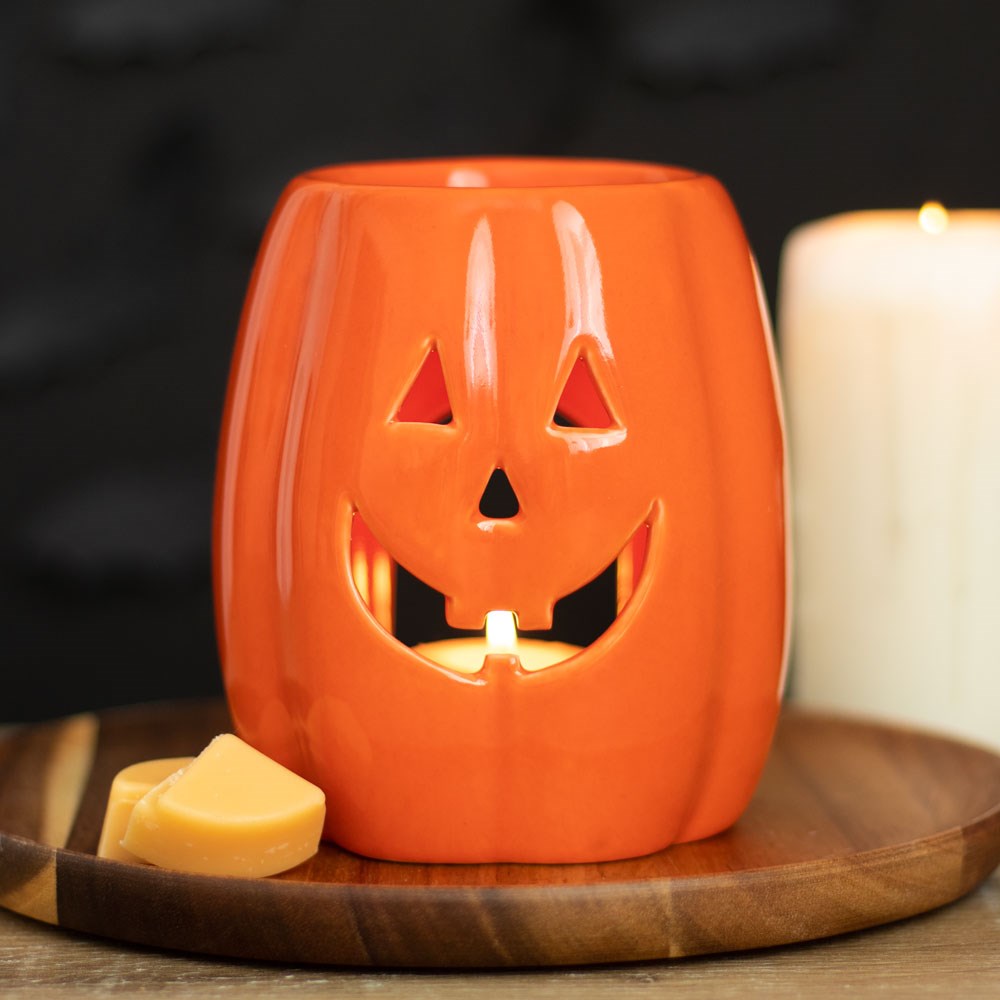 Orange Jack-o-Lantern Pumpkin Burner