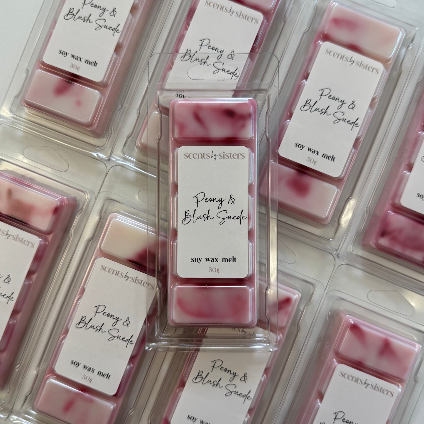 Peony & Blush Suede Snap Bar