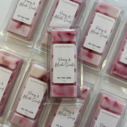 Peony & Blush Suede Snap Bar