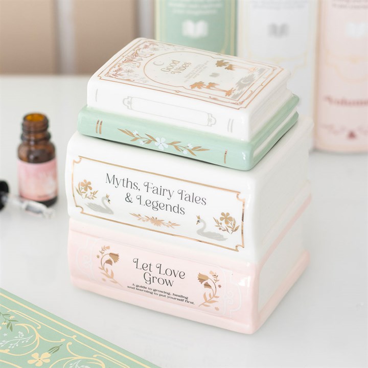Pastel Book Stack Burner