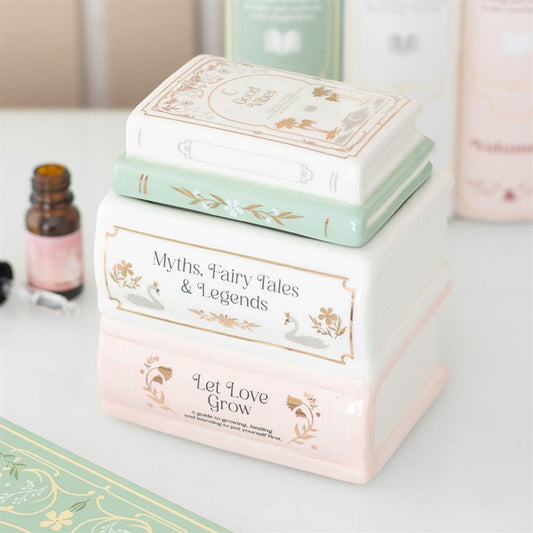 Pastel Book Stack Burner