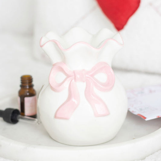 White & Pink Bow Burner