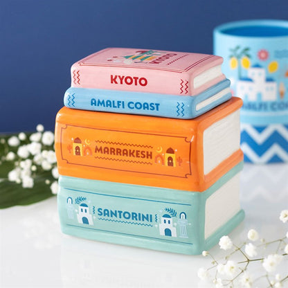 Bright Travel Book Stack Burner