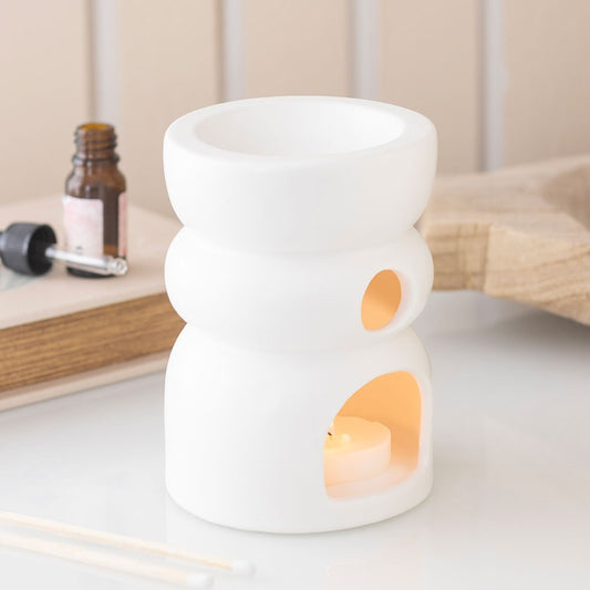 White Double Bubble Burner