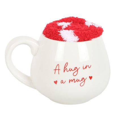 A Hug in a Mug Heart Mug & Socks Set