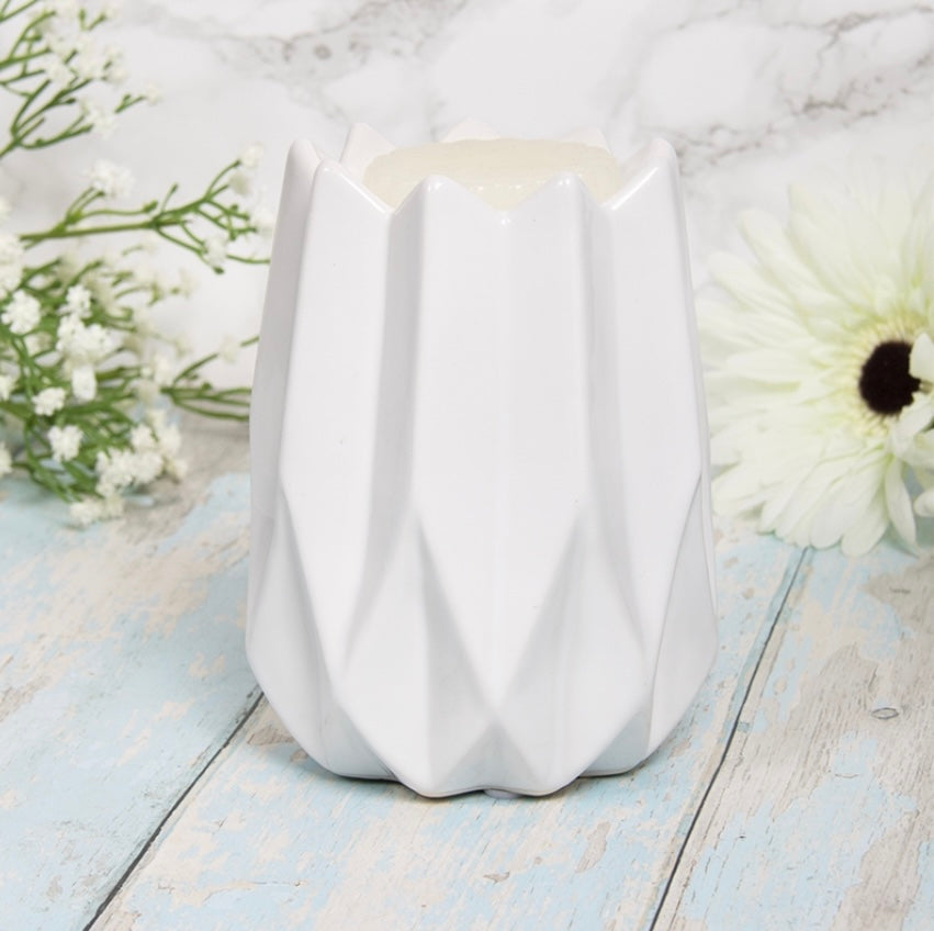 White Geometric Burner