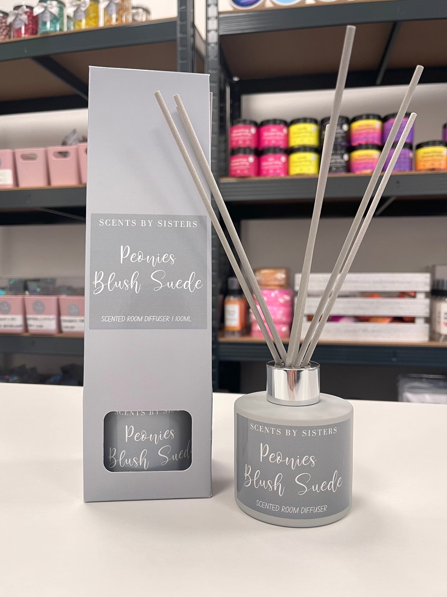 Peonies Blush Suede Reed Diffuser