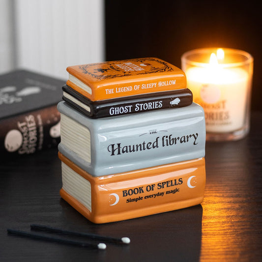 Haunted Library Book Stack Burner