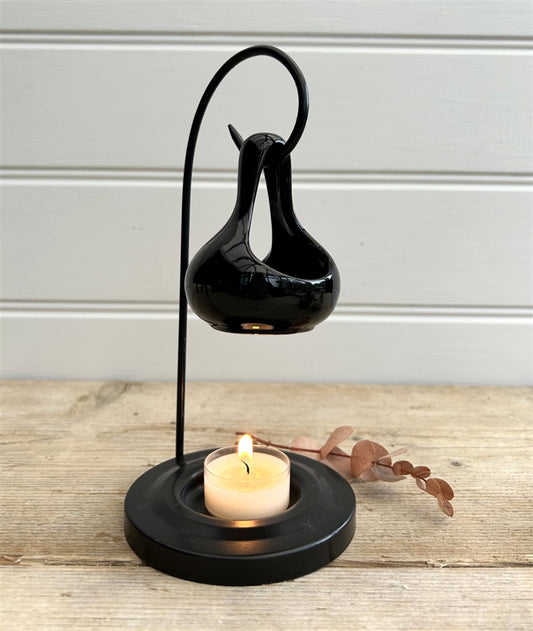 Black Hanging Tear Drop Burner